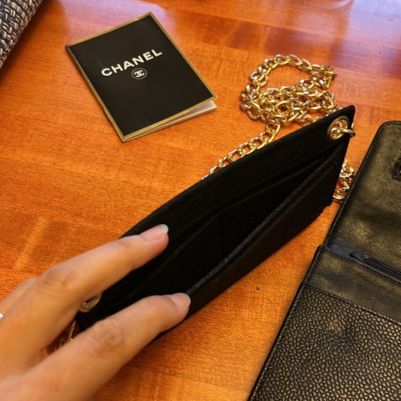 CHANEL Vintage Wallet on Chain Caviar Crossbody Authentic - Picture 11 of 17